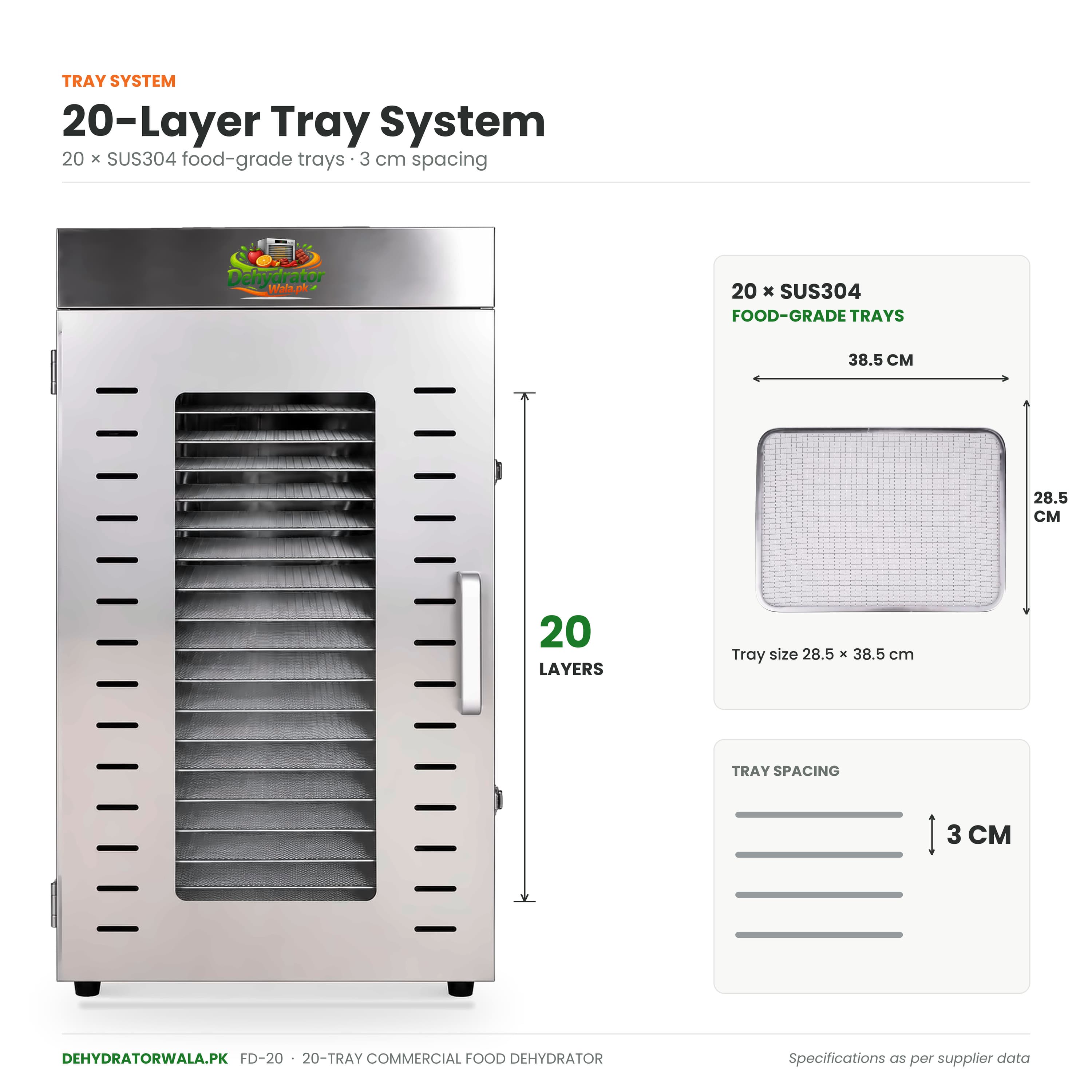 20 Trays Dehydrator Machine by Dehydratorwala.pk 4thimage