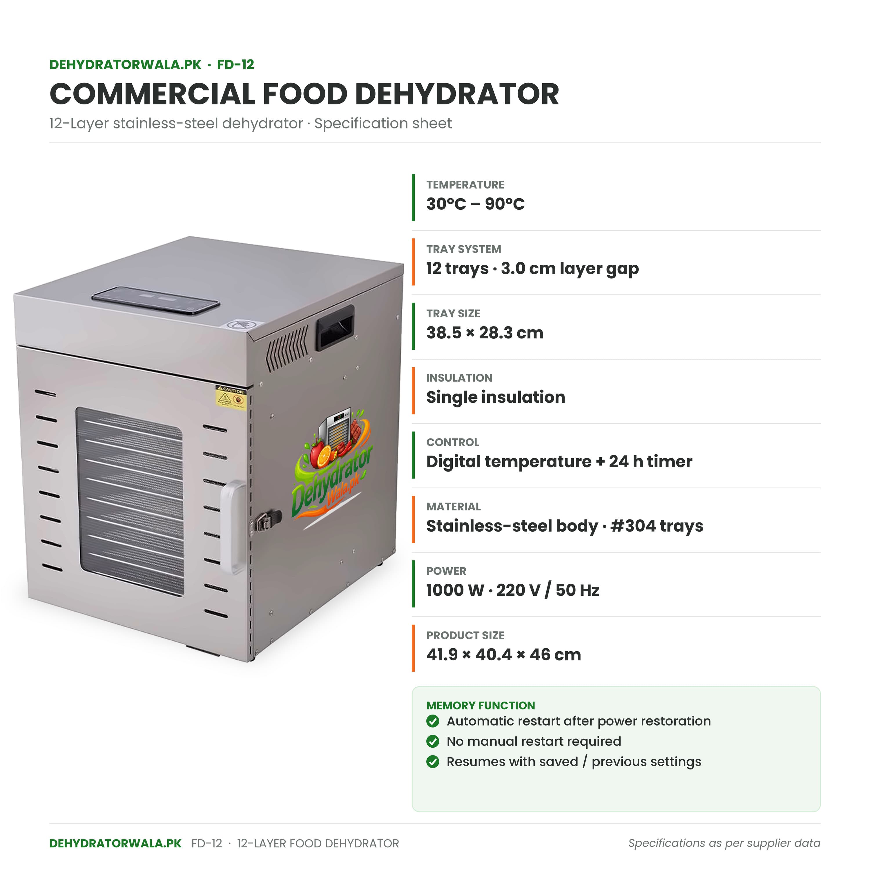 12 Trays Dehydrator Machine 1st Image